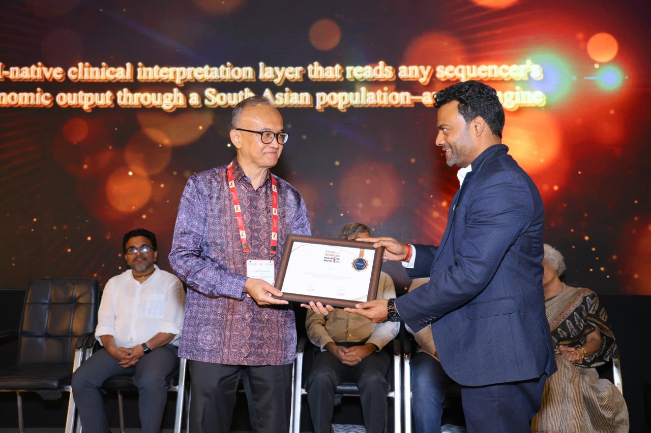 Gnanavel Sir receiving an honour